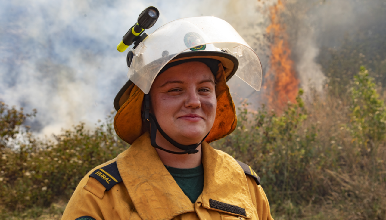 Female Rural Firefighter Binna Burra 2019