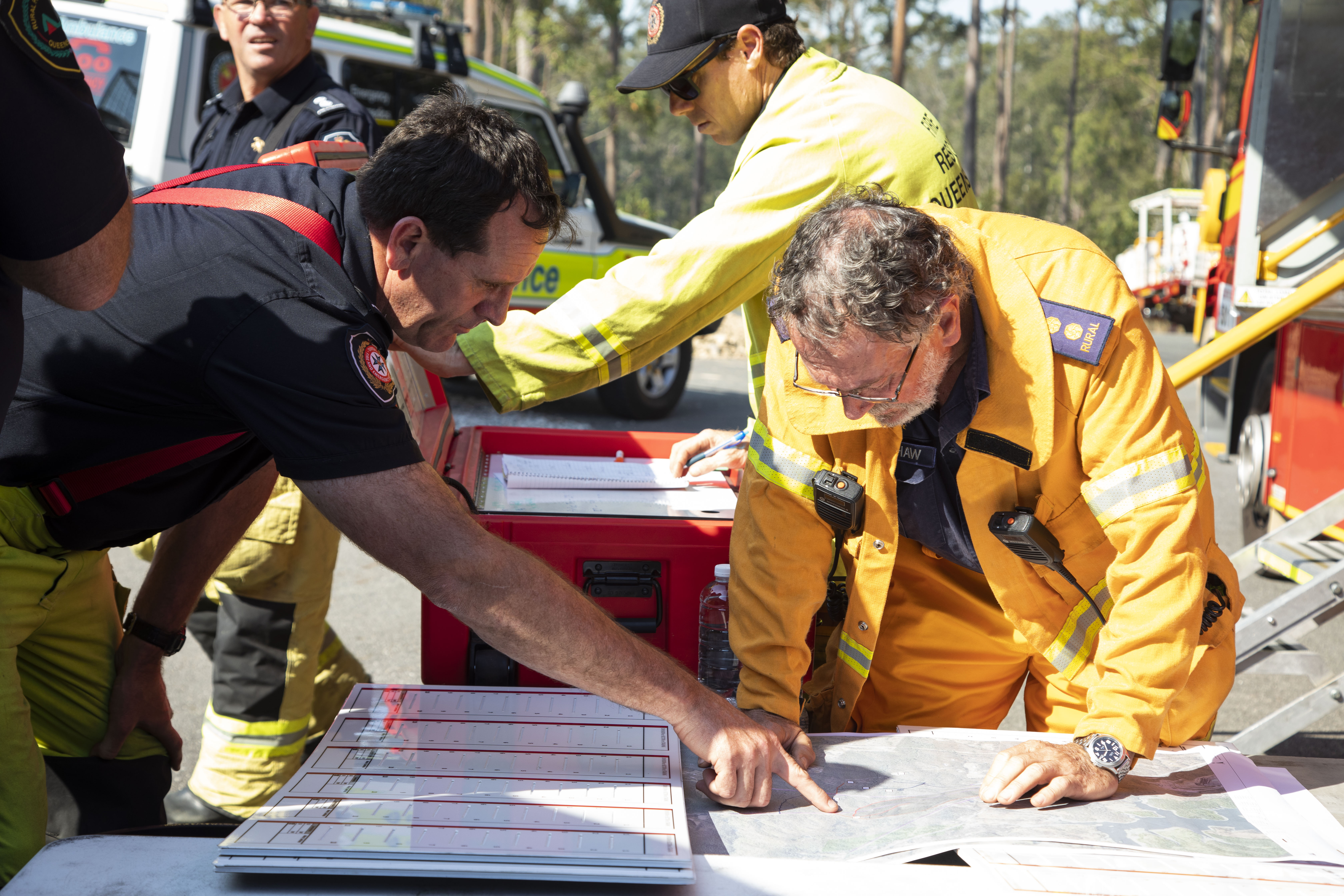 Queensland Fire and Rescue and Rural Fire Service Queensland work together